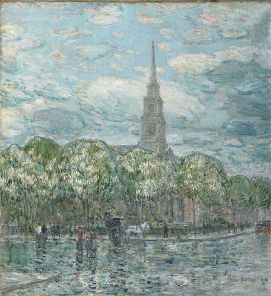 Childe Hassam St. Marks in the Bowery Norge oil painting art